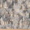 Bedruckte Baumwolle REVEILLON Grau / Weiß